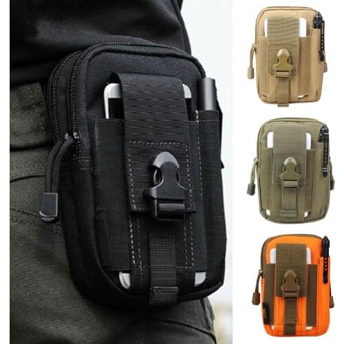 Men Outdoor Sports Army Phone Waist Belt Bag Pouch Zipper Pockets Travel Waist Fanny Pack Leg Bag