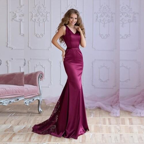 New Elegant Mermaid Purple Lace Evening Gowns Long with Detachable Bolero Wedding Guest Dresses V Neckline Sweep Train