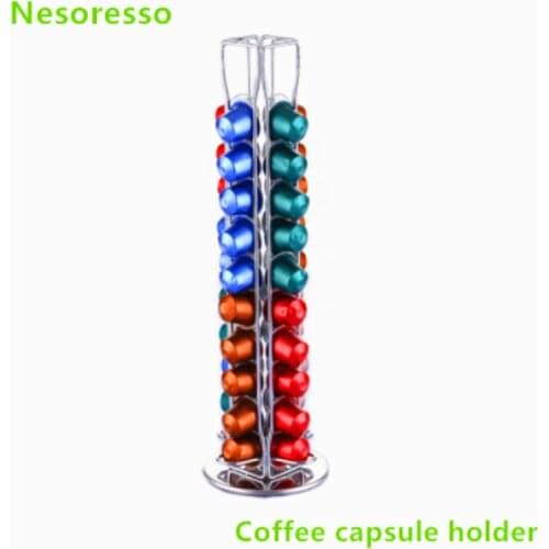 New Style Nespresso Coffee Capsule Tower Stand Coffee Pod Holder Dispenser Fits Nespresso Capsule Storage Coffee Filter Holder