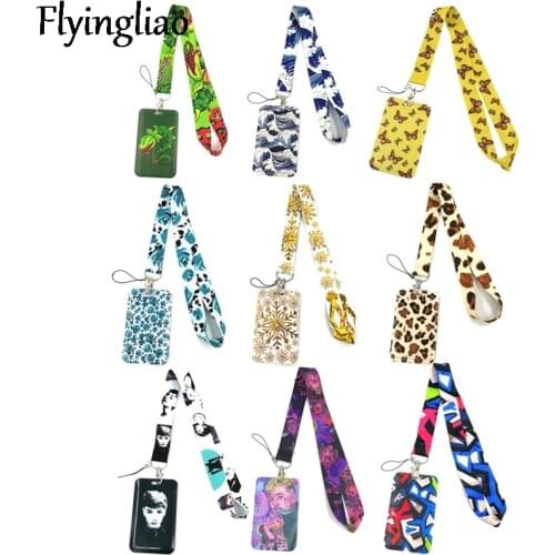Creative Lanyard Card Holder Student Hanging Neck Phone Lanyard Badge Subway Access Card Holder Accessories Kids Keys Ring