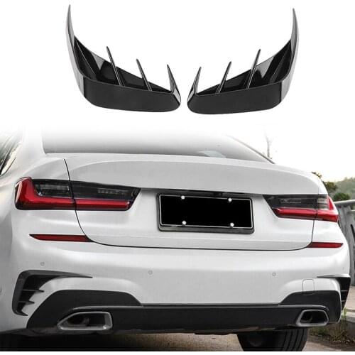 Pair Rear Bumper Spoiler Air Vent Trim Cover For-BMW 3 Series G20 G28 2019-2021 Auto Spoiler Decor