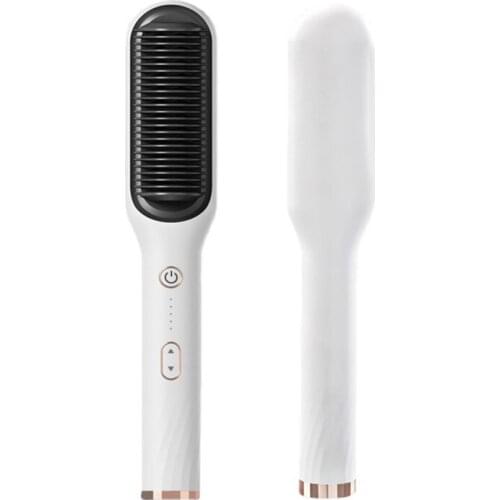 Professional hair straightener tourmaline ceramic curler brush hair comb hairdressing tool