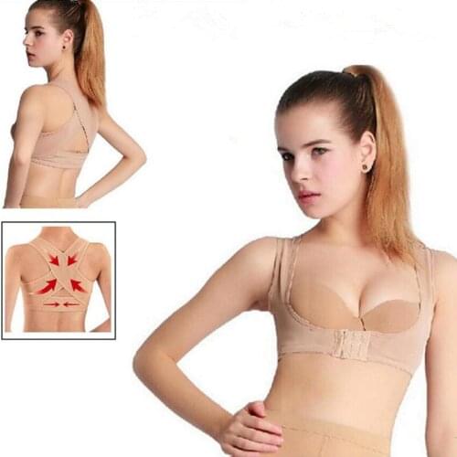 2 colors Adjustable Women Breast & Back Support Belt Posture Corrector Brace Support Posture Shoulder Corrector Health Care tool