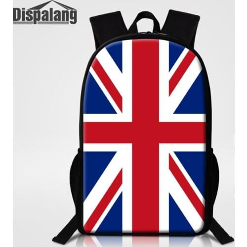 Dispalang Students Fashion Backpack National Flag School Bags For Children Custom Bagpack Men Travel Rucksack Boy Girl Backpacks