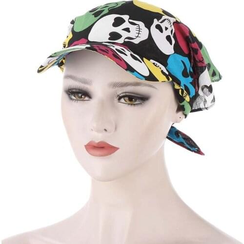 Print Sun Hats for Women Autumn Ladies Visor Hat Beach Hats Fashion Cap Outdoor Casual Riding Cap Anti-ultraviolet Travel Hat