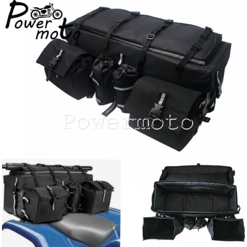 ATV Black Quad Rear Padded Seat Bag For 600D Oxford Accessories Rear Shelf Luggage Bag Mountain Motorcycle Travel Bag