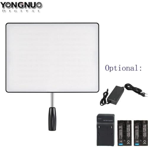 YONGNUO YN600 Air YN600 Ultra Thin LED Camera Video Light 3200K-5500K,Optional Charger+2Pcs Battery+AC power adapter