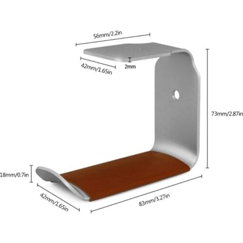 T3EE Self Adhesive Headphone Stand Hanger Hook Tape Under Desk L-Shape Headset Mount