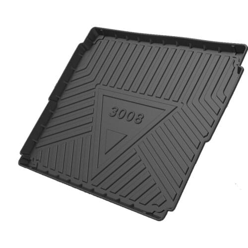 Waterproof Car Rear Boot Floor Mats Trunk Liner for Peugeot 3008 Year of 2013-2019
