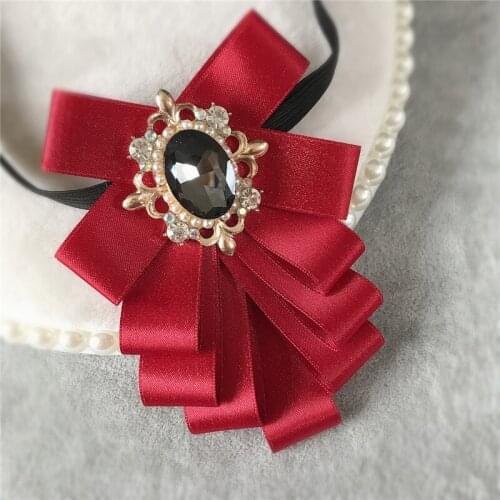 Korean Version of The Trendy of The British Multi-layer Bow Tie Diamond Womens Collar Flower Marriage Groom Wedding Bowtie Male