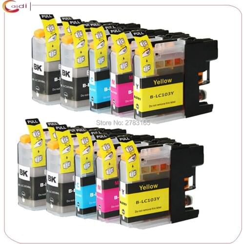 10Pack Compatible ink cartridge for brother DCP-J152W MFC-J245 MFC-J285DW MFC-J450DW MFC-J470DW MFC-J475DW printer ink LC103XL