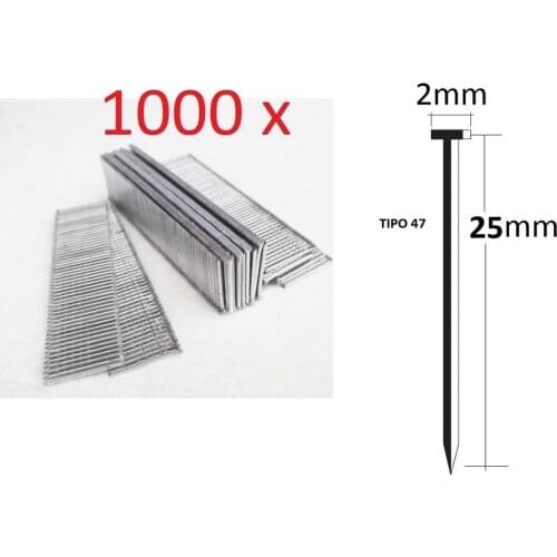 1000 25mm 47 type for nails stapler NAILER ELECTRICA PET25... PBET...PDT...PARKSIDE steel toe nails no HEAD LIDL