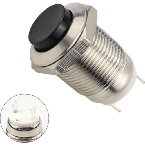 12mm Waterproof Momentary High Round Metal Push Button Switch Car Start Horn Speaker Bell Automatic Reset Swith