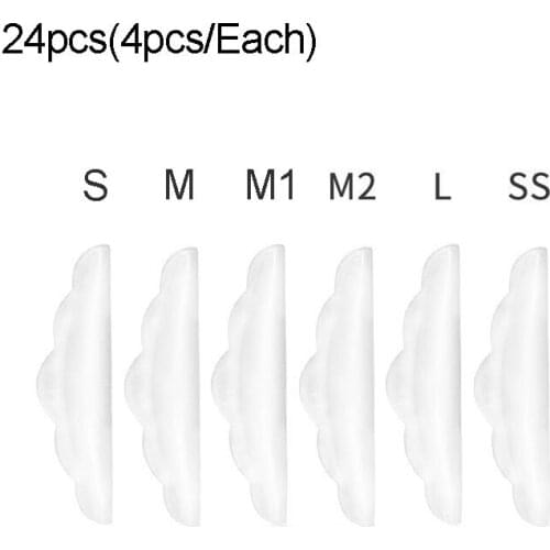 12Pairs Eye Lash Extension Lift Perming Rods Silicone Protection Pad Eyelash Lift Curlers Curl Shields Pads Tool SS S M M1 M2 L