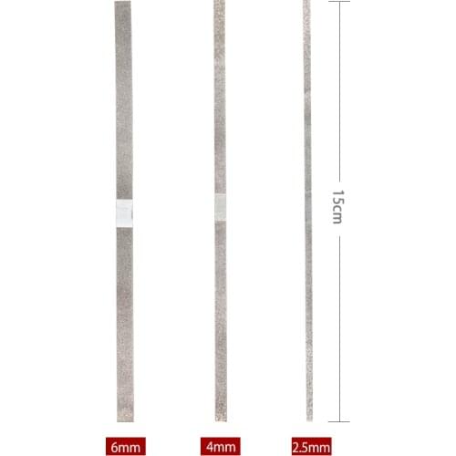 12 Pcs/Box Dental Metal Polishing Stick Strip Single Side 2.5/4/6mm Width Diamond Sanding Surface Strips Dental Orthodontic Tool