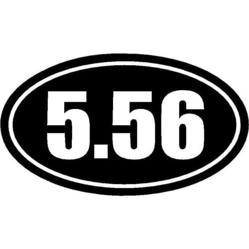 15*6.1CM 5.56 Gun Ammo M16 AR-15 Assault Rifle Car Sticker Decal Fun Motorcycle Decals Car Styling Black/Silver C1-0216