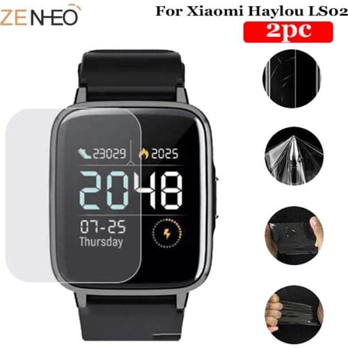 2PCS Ultra thin HD Clear Protective Films For Xiaomi YouPin Haylou LS02 Watch Full Screen Protector Cover Smart watch Accessorie