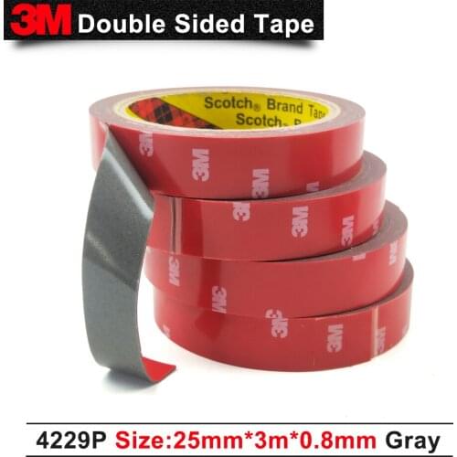 3M double sided acrylic foam tape adhesive automotive tape 3m tape 4229P,Size 25MM x 3M,1pcs/Lot