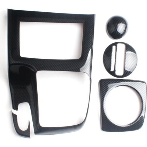 5Pcs Automtic Gear Shift Frame Cover Trim Styling Carbon Fiber Style ABS Fit For Honda Civic 2006 2007 2008 2009 2010 2011