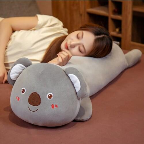 80/100cm Long Koalas Plush Toys Soft Animals Pillow Stuffed Koala Bear Dolls Plushie Kids Birthday Gift Bed Cushion