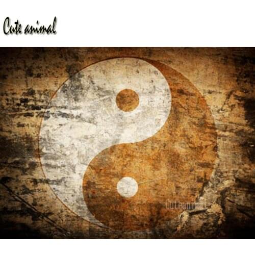 Diamond painting full drill square round Yin Yang Symbol Zen pictures diamond mosaic stitch cross kit diamond embroidery decor