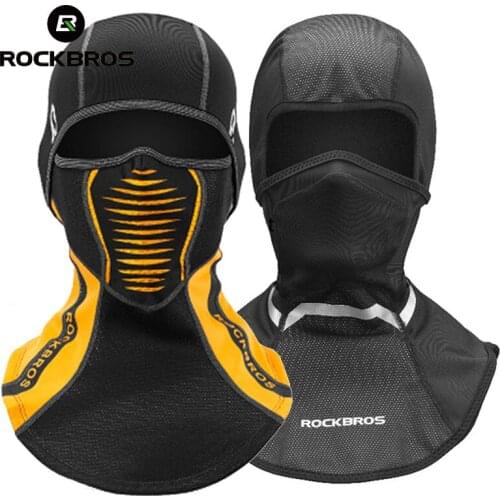 ROCKBROS Winter Windproof Hiking Cap Men Warm Thermal Fleece Balaclava Face Balaclava Ski Bike Motorcycle Neck Warmer Helmet Hat