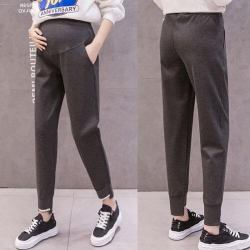 Casual Sports Pants Sweatpants Maternity Trousers For Pregnant Women Clothes High Waist Loose Soft Pregnancy Pants Trousers