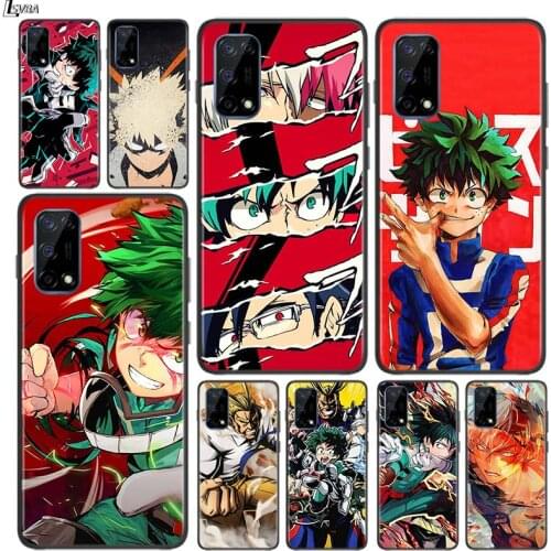 My Hero Boku No Hero Academia for OPPO Realme V15 X5 X3 X50 X7 V5 C21 C17 C11 C3 C2 7 7i 6 6S 6i 5 3 2 Pro Soft Black Phone Case