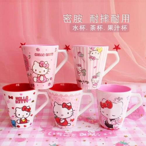 Sanrio Hello Kitty childrens mouthwash cup girl Mug cartoon cute toothbrushing Water bottle drinking cup with handle wash cup