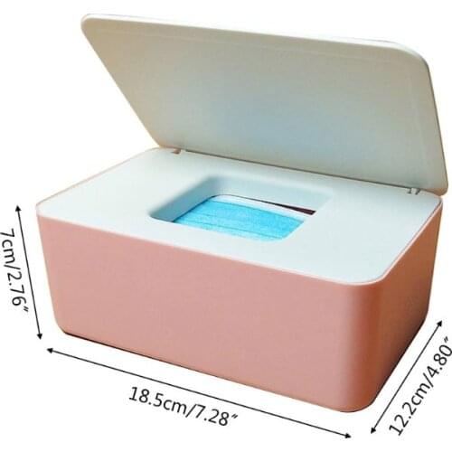 Baby Wet Wipes Dispenser Tissue Storage Box Mouth Masks Case Holder with Lid H37A
