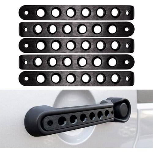 For Jeep Wrangler JK 4 doors 2 doors Aluminum Door Grab Handle Inserts cover Factory Car Auto Accessories