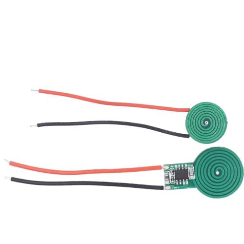 Taidacent 5V Input Electric Toothbrush Wireless Charger 16mm PCBA Board Coil 5V 200mA Wireless Charger Receiver Module