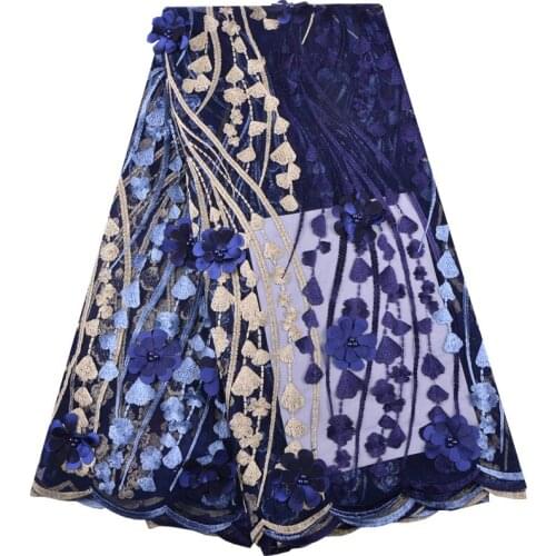 French Net Lace Fabric Latest African Lace Fabric With Embroidery Mesh Tulle Lace Fabric High Quality Nigerian 3D Lace S1392