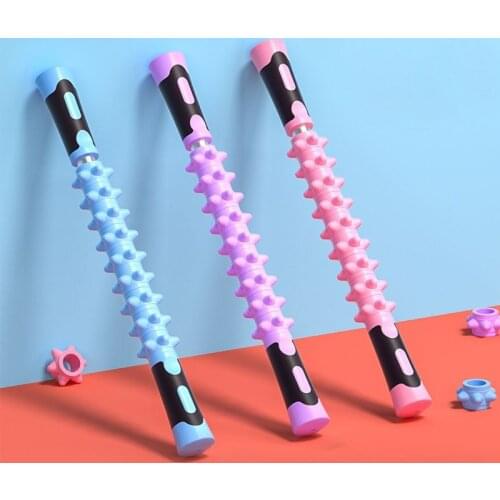 Calf Muscle Massager Cervical Back Mace Fitness Stick Skinny Leg Fascia Stick Yoga Relaxation Roller