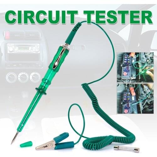 VEHICAR Professional Car Auto DC 6V 12V 24V Truck Circuit Tester Test Pencil Diagnostic Tool with LED Light