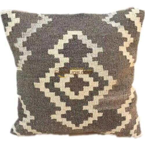 Kilim Cushion Cover Handmade Decor Modern Art Fleece Pillow Back Ret For Bed