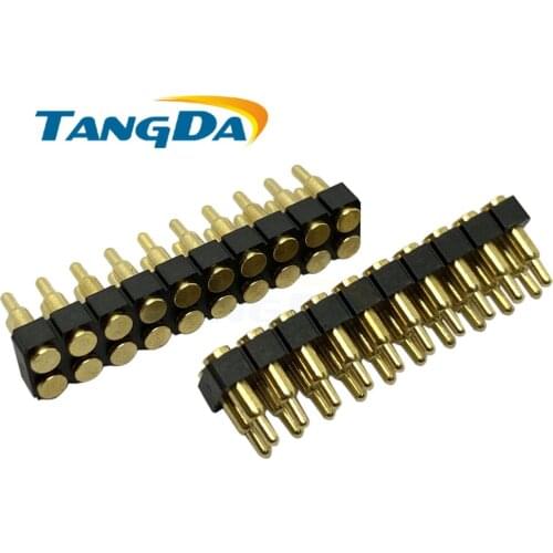 Pogo pin connectors 20PIN 20P SMD SMT thimble test pitch:2.54mm 2.54 pogopin height: 4 4.5 5 5.5 6 6.5 7 7.5 8 9 10 1A TANGDA AA