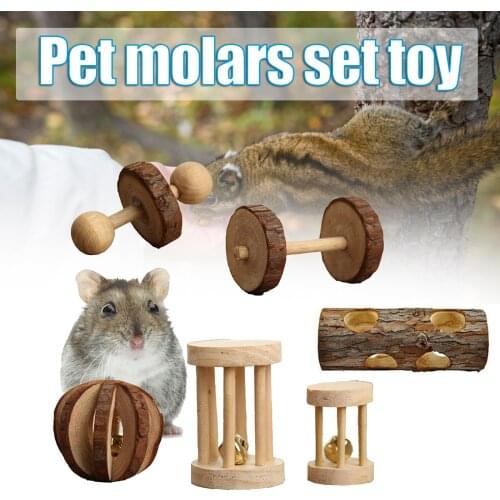 Hamster Chew Toys Set Wooden Hamster Toys and Accessories Teeth Care Molar Toys for Hamster MUMR999