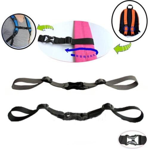 New Outdoor Sport Adjustable Backpack Sack Bag Webbing Sternum Buckle Clip Strap Chest Sport Bag Accessories Anti-slip Tape