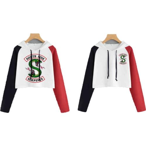 Kpop Clothes South Side Serpents Riverdale Hoodie Sweatshirt Women Girls Kpop Clothes Riverdale SouthSide Archie Andrews Costume
