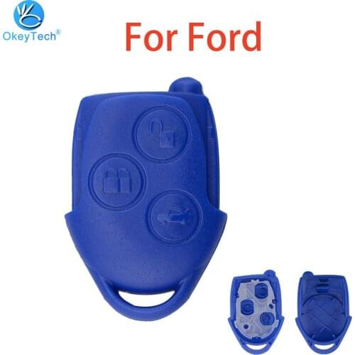 OKeyTech Blue Head 3 Button For Ford Transit Connect Set Auto Car Key Shell Replacement Cover Case Fob For Ford Key High Quality
