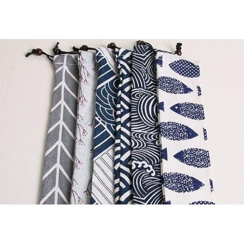 Wowshine Wholesale 50 Pcs/Lot Storage Straw bag Reusable Straw Pouch Picnic Camping Spoon 6x25cm