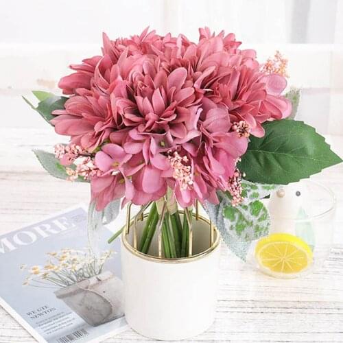 Autumn Purple Artificial Daisy Flower Home Wedding Decoration Silk Fake Flower Bouquet Outdoor DIY Handmade Craft Accessories