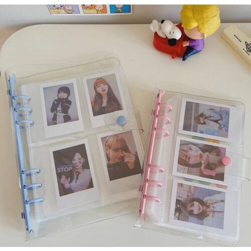 A5 Transparent Stickers Binder Collect Book DIY Binder PhotocardsOrganizer Notebook Agenda Journal Cover School Stationary