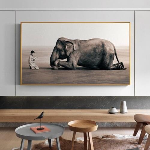 Buddha Modern Canvas Painting Nordic Posters And Prints Zen Home Decoration Elephant religion Art Wall Picture For Living Room