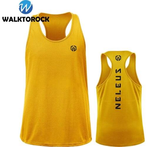 Sport Vest for Men Running Vest Male Gym Fitness Jogging Workout Short sleeve Clothing Summer Cool Mens Running Vest