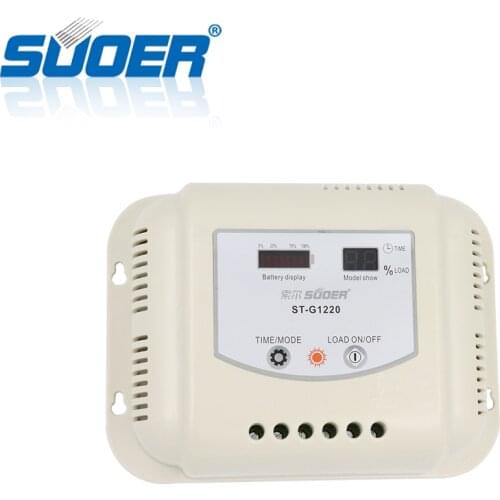 Suoer【 PWM Charge Controller 】solar controller 20A 12V 24V Solar Charger Controller (ST-G1220)