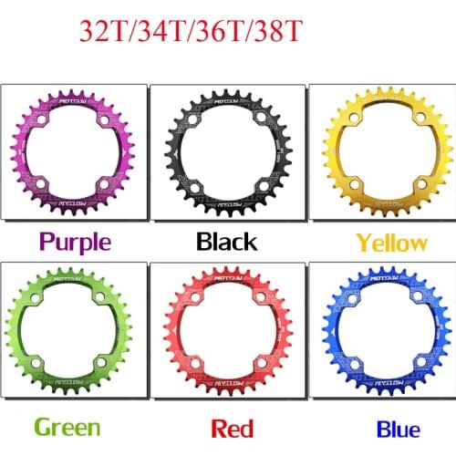 MTB Bike Chainring 104bcd Narrow Wide Single Sped Chainwheel Sprocket 32T 34T 36T 38T Folding Bike Chain Rings