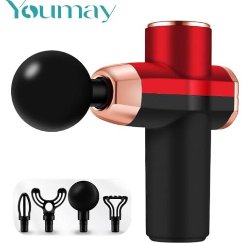 Youmay Massage Gun Deep Tissue Massager Muscle Pain Electric Body Neck Massage Exercising Relaxation Slimming Shaping Fascia Gun
