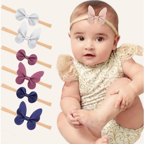 1 Pcs Baby Girl Infant Hair Accessory Clothes Newborn Headwrap Toddler Cover Cute Headwear Butterfly Princess Headband Hair Band